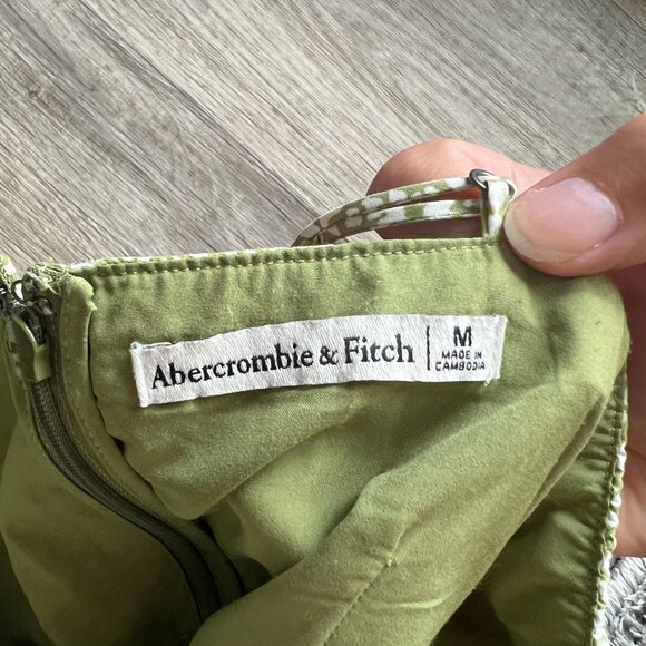 Green & White Abercrombie & Fitch Keyhole Dress size M - Picture 12 of 12